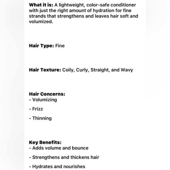 OUAI New Sealed Fine Hair Conditioner 10 Oz MSRP $32 - Picture 5 of 5